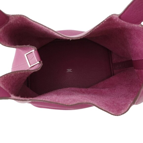 HERMES Picotin Lock Size GM Taurillon Clemence Rose Purple - Picture 13 of 14